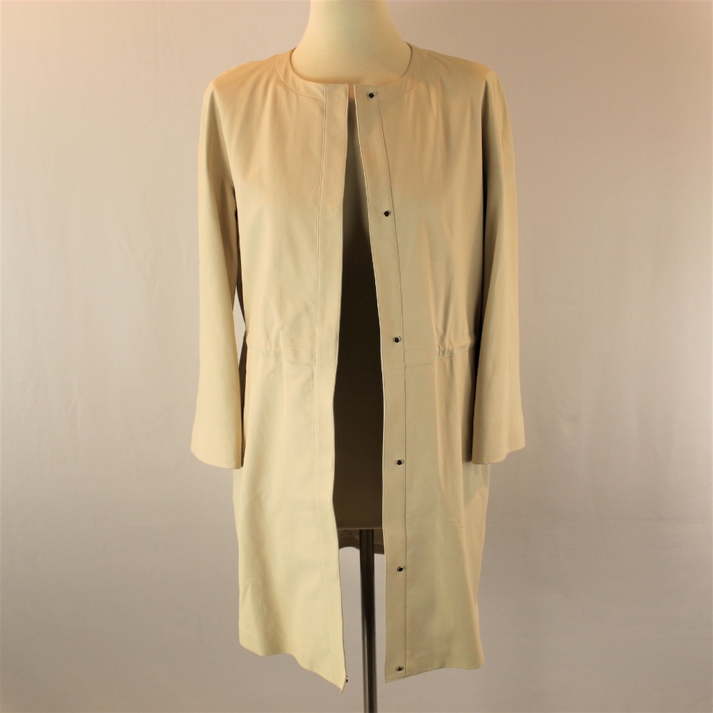 SOLD - LORO PIANA Leather Knee-Length Coat - SOLD - Picture 2 of 7